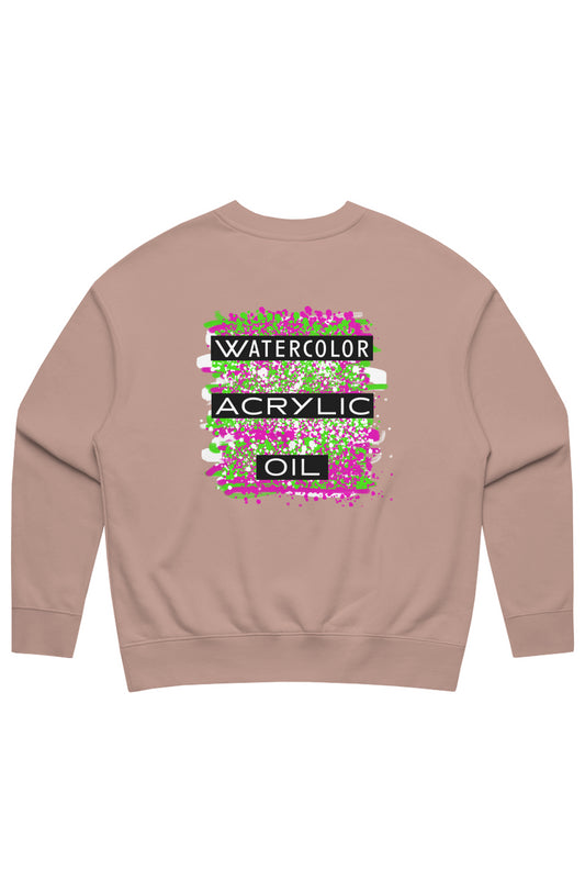 Colouration Watercolor Acrylic Oil Women's Relaxed Sweatshirt