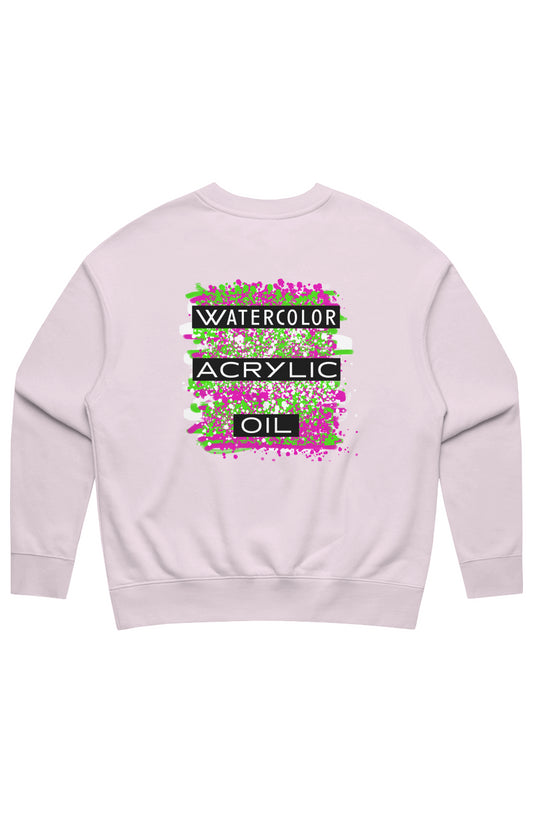 Colouration Watercolor Acrylic Oil Women's Relaxed Sweatshirt