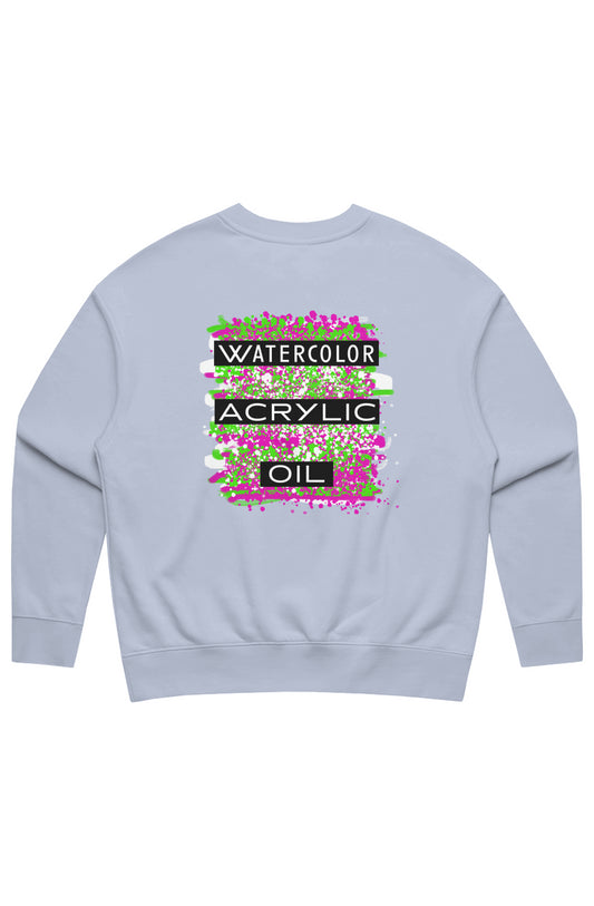 Colouration Watercolor Acrylic Oil Women's Relaxed Sweatshirt