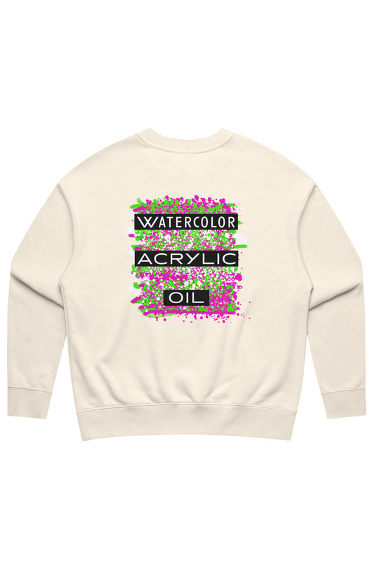Colouration Watercolor Acrylic Oil Women's Relaxed Sweatshirt