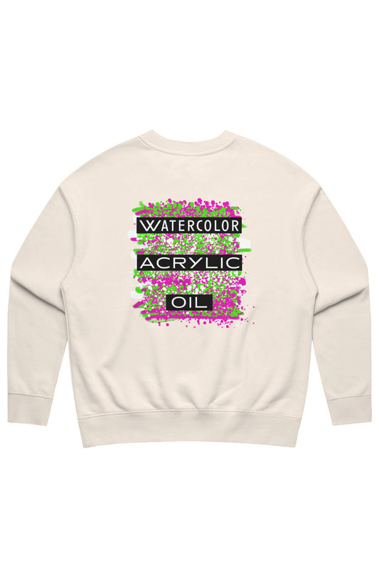 Colouration Watercolor Acrylic Oil Women's Relaxed Sweatshirt